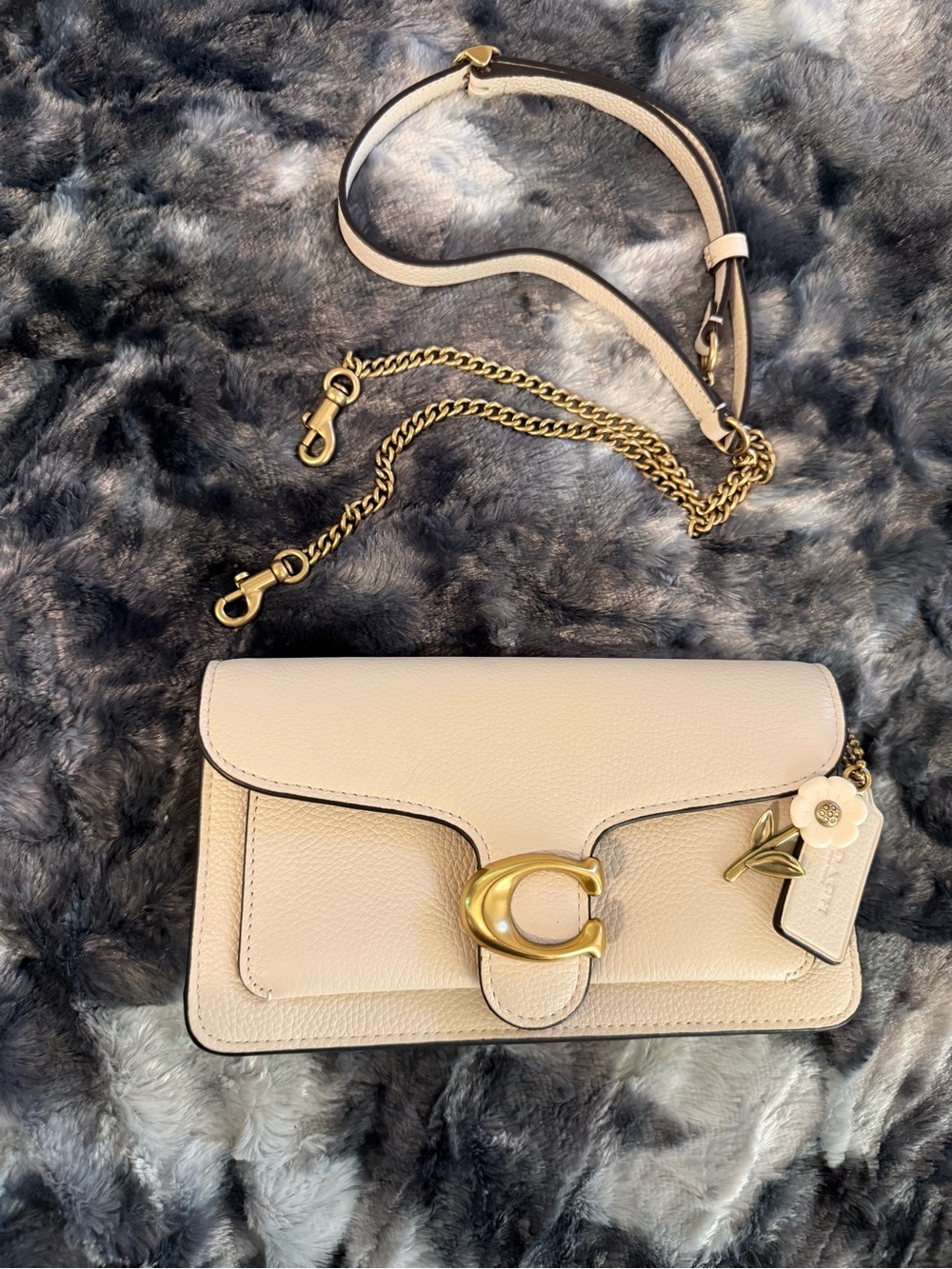 Limited edition Coach Tabby with crossbody strap and Gold Hardware